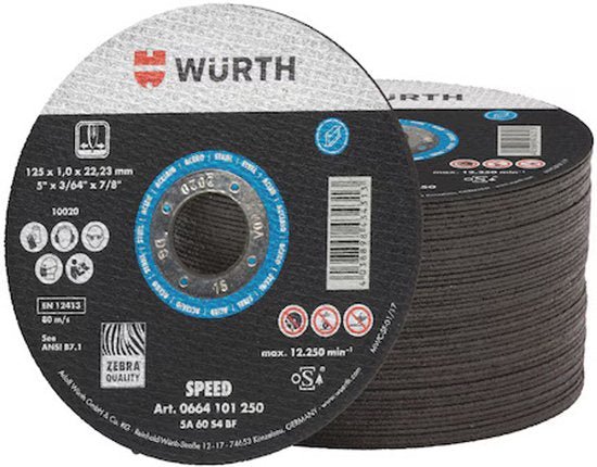 Wuerth cutting disc set - Standard Metal - 230 x 2 mm - Nova - Fix